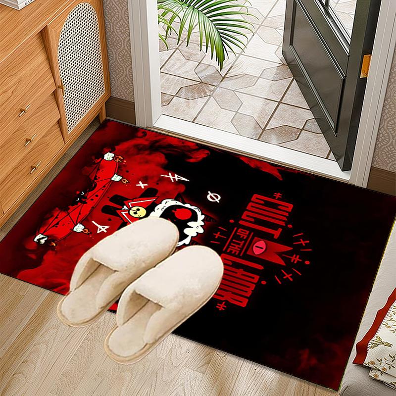 Cult Lamb Game Fantasy Rug Office Carpet Non-Slip Mat, Chair Rug Floor Covering for Gaming, Bedroom, Living Room , Home Decor Christmas Gift