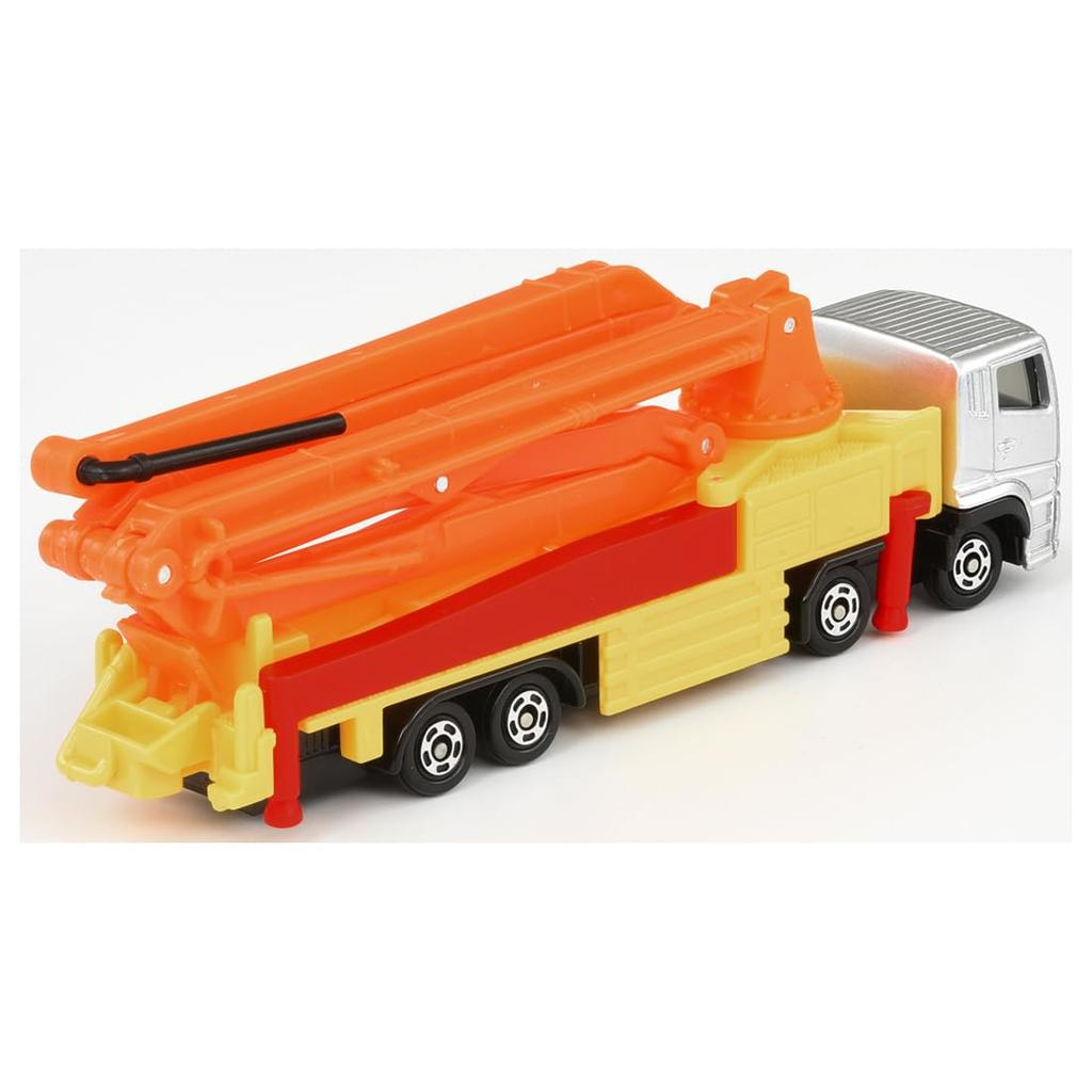 TAKARA TOMY Tomica Long Type Tomica No. 127 Mitsubishi Fuso Super Great Concrete Pump Truck Miniature Car Toy