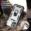 For iPhone 16 Case Sliding Camera Cover Ring Kickstand PC+TPU Phone Shell