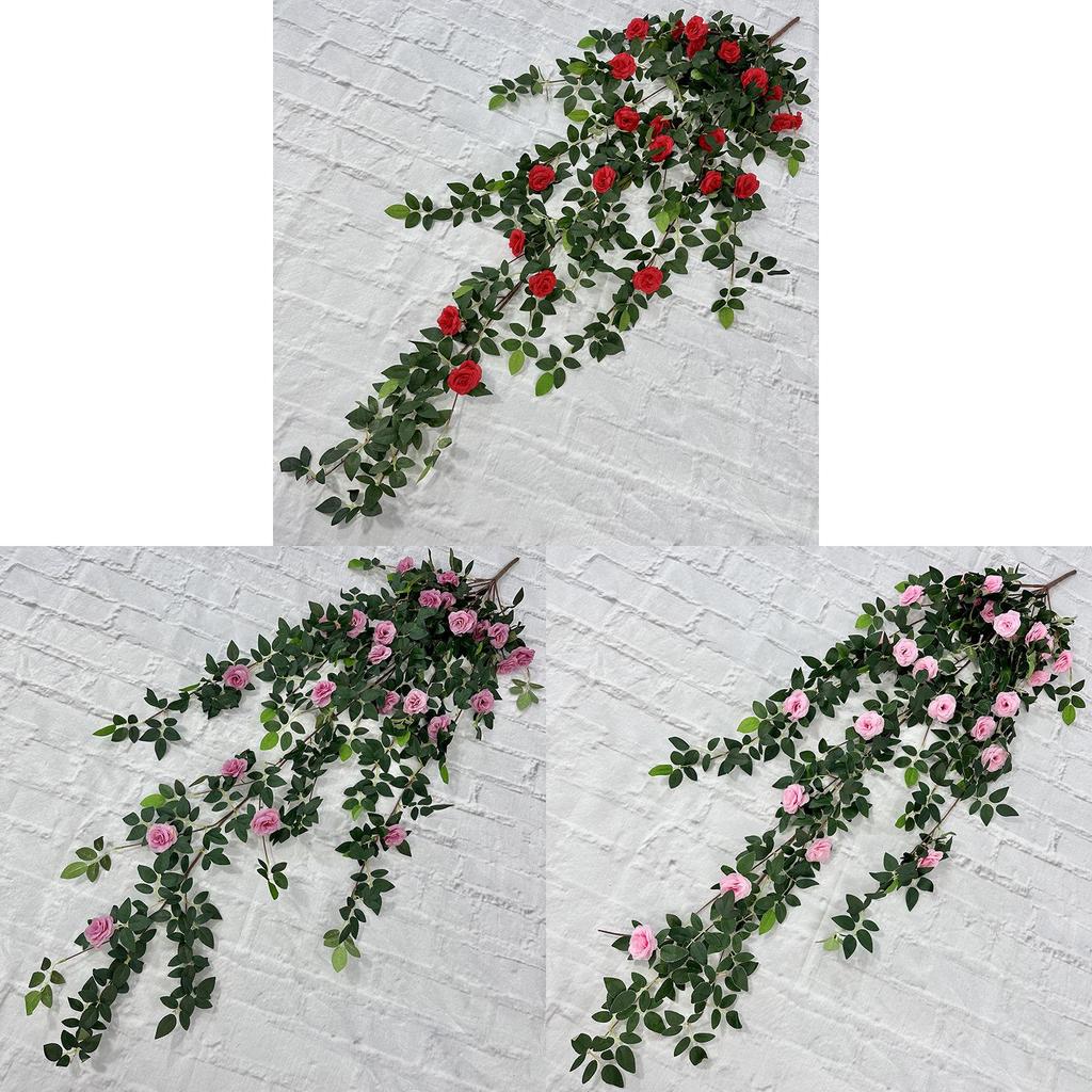 Love Lotus 12 branches Rose Art Mural Fleur de Soie Décoration Suspendue Pour Mariages et Photographie