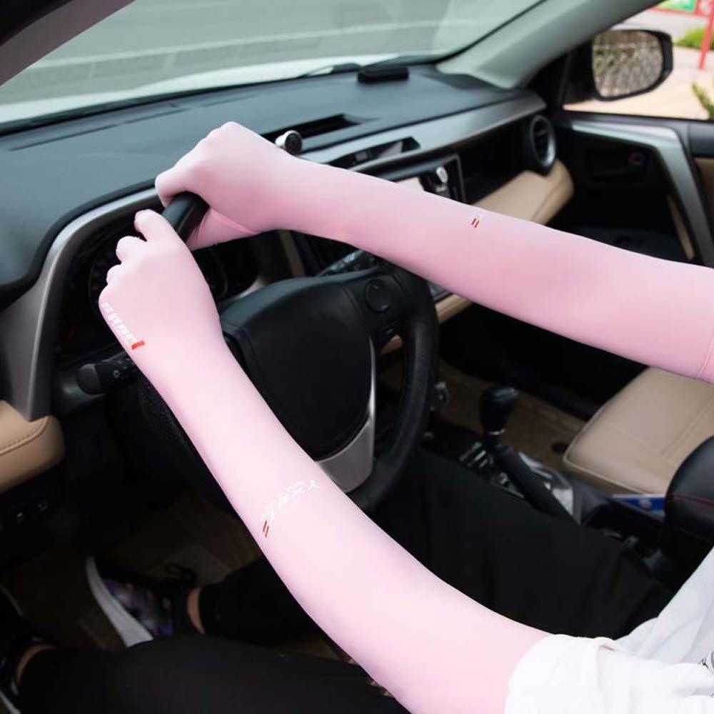 Sun Protection Summer Long Arm Covers Thin Anti-UV Arm Sleeves Half Finger Ice Sleeves Driving