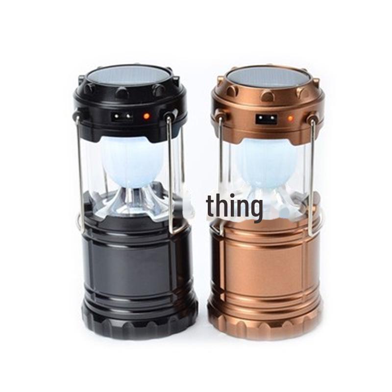 Rechargeable LED Solar Camping Lantern - Portable, Retractable, Emergency Outdoor Tent Light