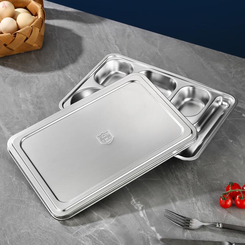 304 Stainless Steel 6-Compartment Deep Meal Tray