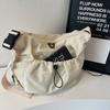 Crossbody Bag Women's Large Capacity Dumpling Bag Solid Color Shoulder Bag Student Class Bag