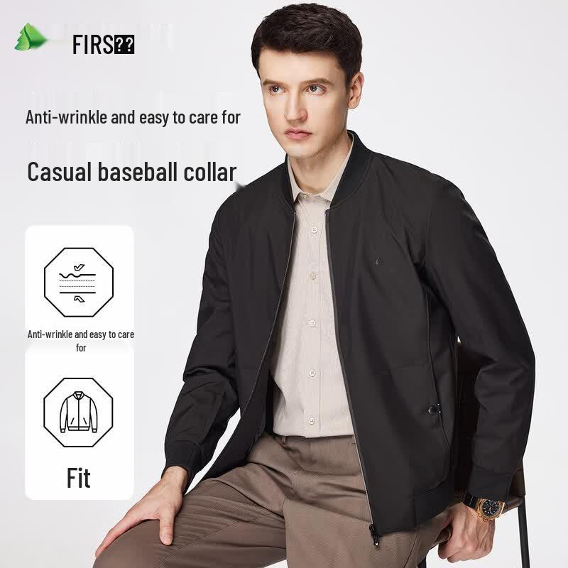 Men s Business Casual Baseball Collar Jacket S