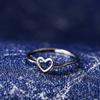Minimalist Hollow Heart Ring, Copper Ring