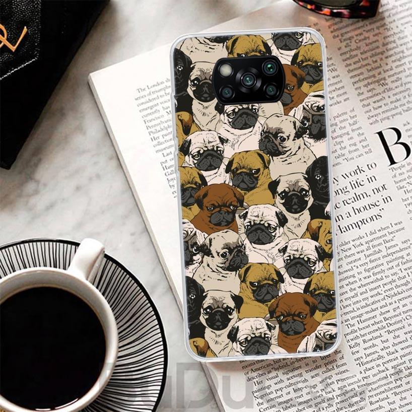 Bulldog Pug Dog Cover For Xiaomi Poco X6 X7 X5 Pro X4 Gt X3 Nfc F6 Phone Case F5 F4 F3 F2 F1 M5S M4 M3 Print Shell Housing X3 X4