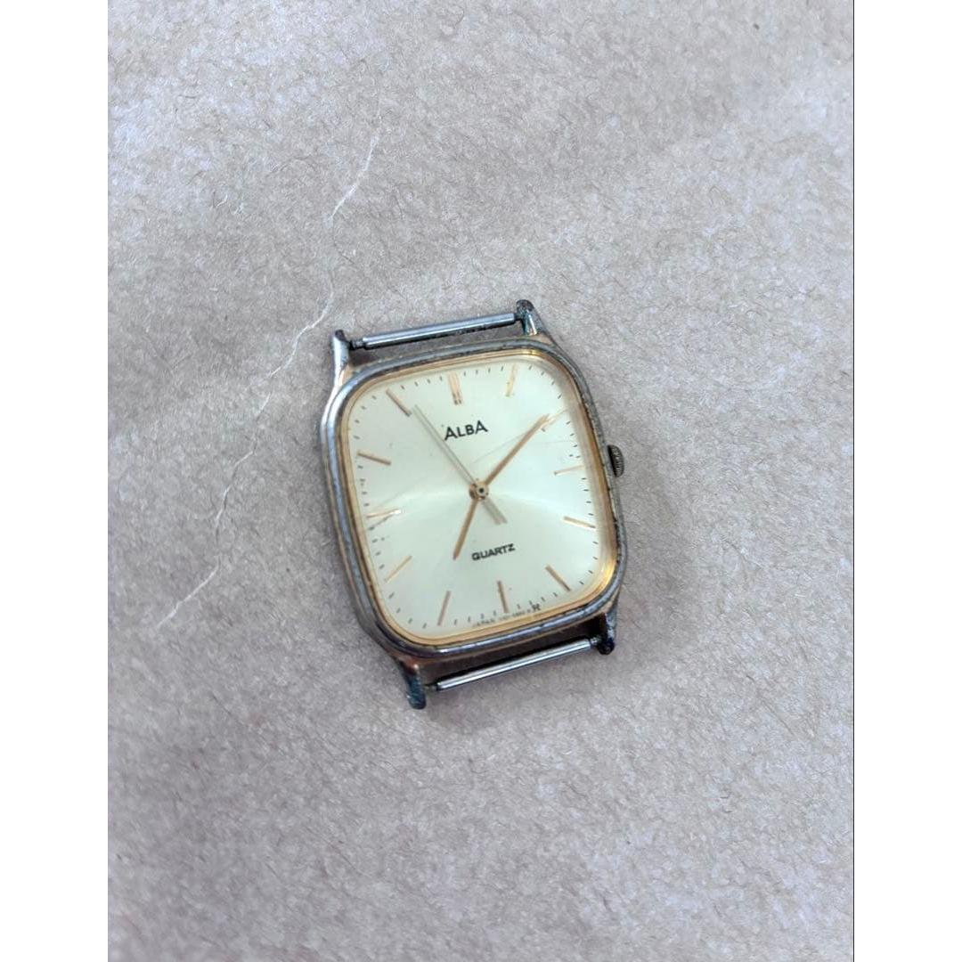 ALBA Y101-5580 Vintage Quartz Square Gold Fudo