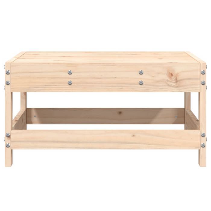 VidaXL Repose-pied de Jardin, Siège avec Cadre en Bois, Table Basse, Tabouret de Terrasse Patio Balcon Extérieur, Bois de 825485