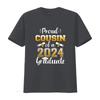 Proud cousin of a class 2024 graduate senior graduation T Shirt vintage Washed Top For Everyday Wear Breathable