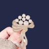 Exquisite Pearl Bouquet Brooches For Women Girls Elegant Versatile Flower Pins Versatile Shiny Corsage Clothing Accessories Gift