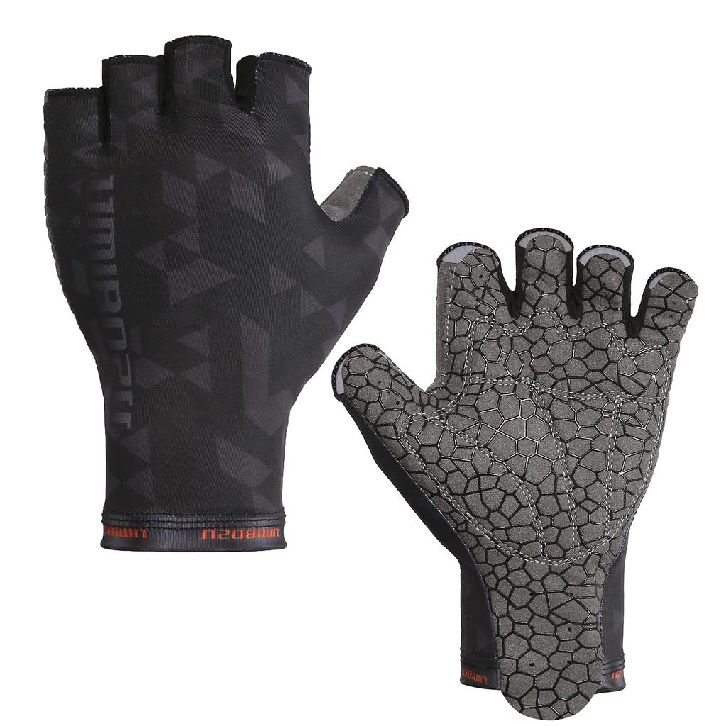 Umibozu Fishing Summer Cooling Gloves with High Grip and Quick Drying Umibozu Gloves, (M, Black)