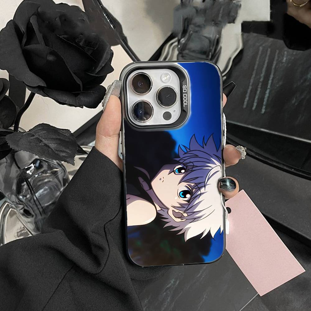 G-Killua Zoldyck K-Hunter X Hunter Phone Case For iPhone 17,16,15,14,13,12,Pro MAX Black Matte Shockproof Cover