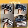 Gestricktes Haarband im Ethno-Stil mit Jacquard-Design im Ethno-Stil für die Wintermode und als Geschenk