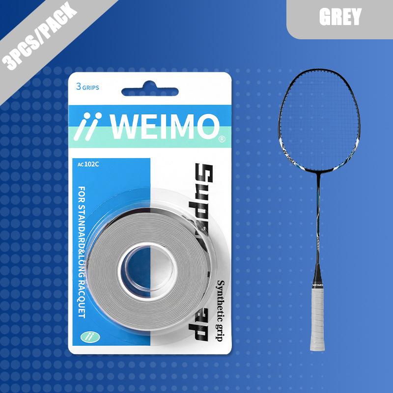 3 Pcs/Pack Badminton Hand Rubber Wrap Around Handle With Anti-Slip Sweatband Grip Handle Leather Badminton Hand Rubber