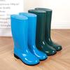 women's waterproof and non-slip low medium and high tube winter warm fleece cover fashion rain shoes soft-soled rubber shoes wear-resistant rain boots
