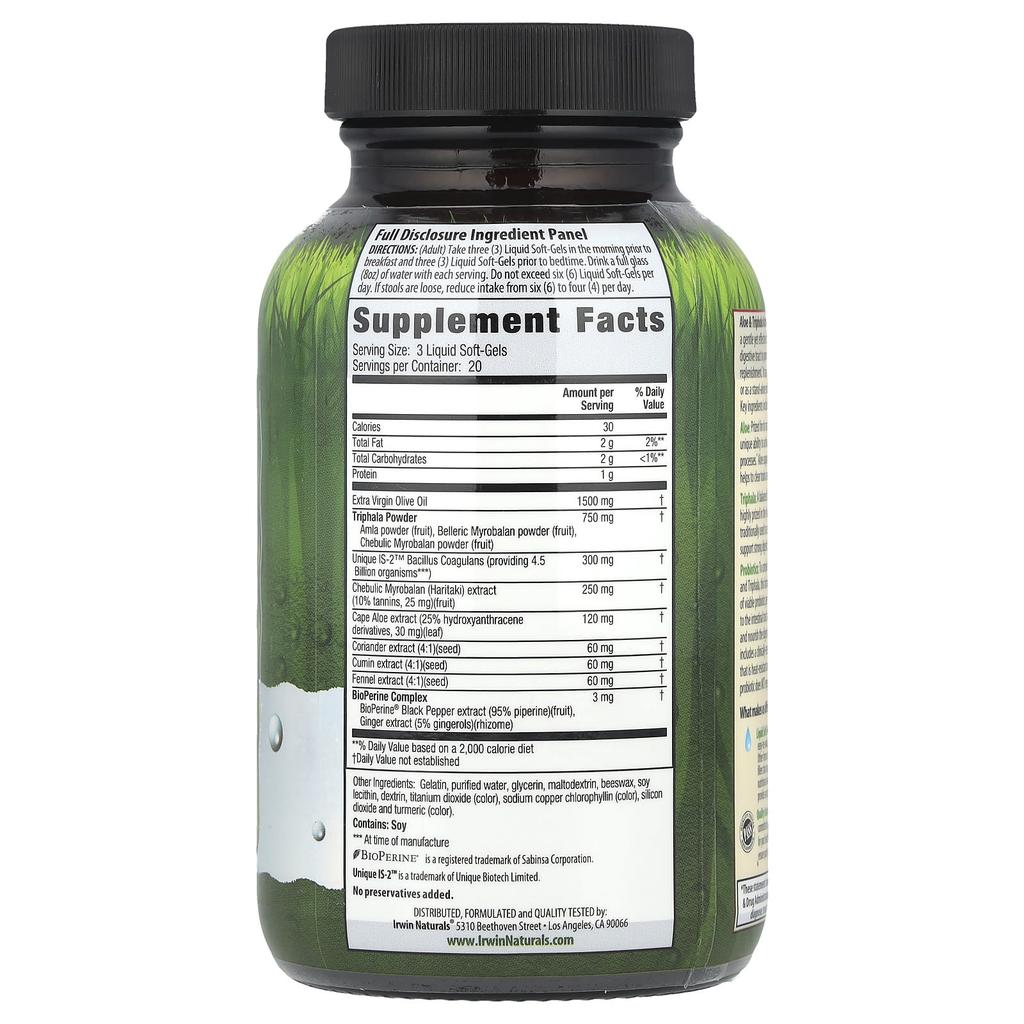 Aloe & Triphala Active Cleanse & Probiotic, 60 Liquid Softgels