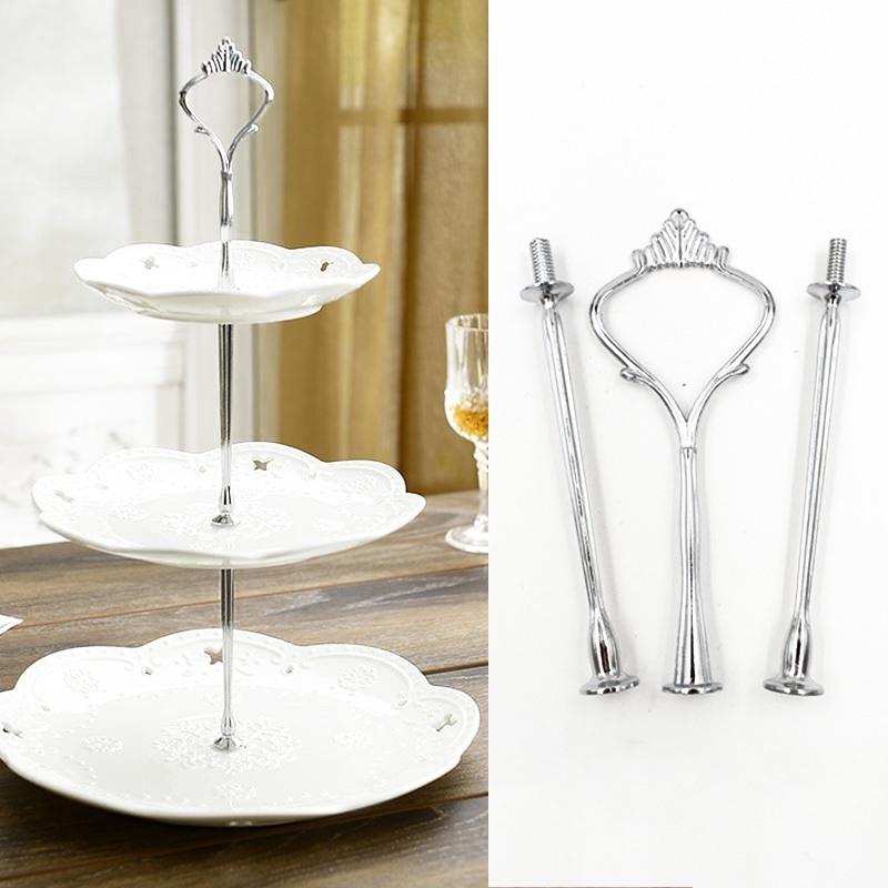 3-Tier Cupcake Stand Fruit Plate Holder Desserts Snack Candy Buffet Stand Tower For Christmas Wedding Party Cake Dessert Tray