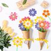 Blomsterbuket Håndværksæt 24 Stk Lærerapprecieringsuge Mors Dag Blomster Fødselsdagskort DIY Søster Første Tillykke Kort