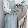 Korean Style Pleated Apron Light Blue Home Garden Household Merchandises Household Cleaning Tools Aprons