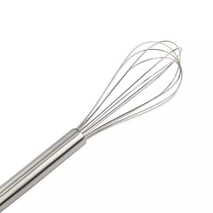 6-Wire Stainless Steel Manual Whisk for Kitchen and Cake Mixing