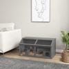 Hamster Cage, Wooden Small Animal Cage for Gerbils, Mice W/ Suspension Bridge, Openable Top, Hut, 85 X 45 X 44cm - Grey