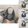 Trendy New Moon Bag For Women In Gray Brown And Blue Stylish Pu Material Perfect For Daily Use