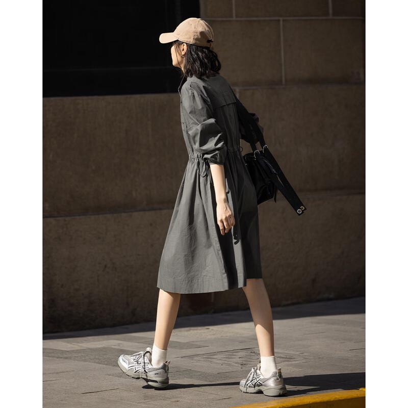 Demana Sporty Casual A-Line Half-Placket Dress S