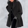 Womens Winter Wool Coat Trench Jacket Ladies Warm Slim Long Overcoat Outwear