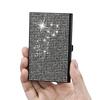 1PC Metal Rhinestone Business Card Clip Drill Business Card Case