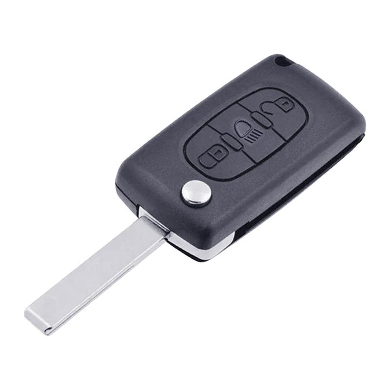 Flip Remote Key Fob Shell Case With Blade 3 Buttons Fit for Citroen C2 C3 C4 C5 C6 C8 Xsara Picasso Peugeot 307 407 308 408