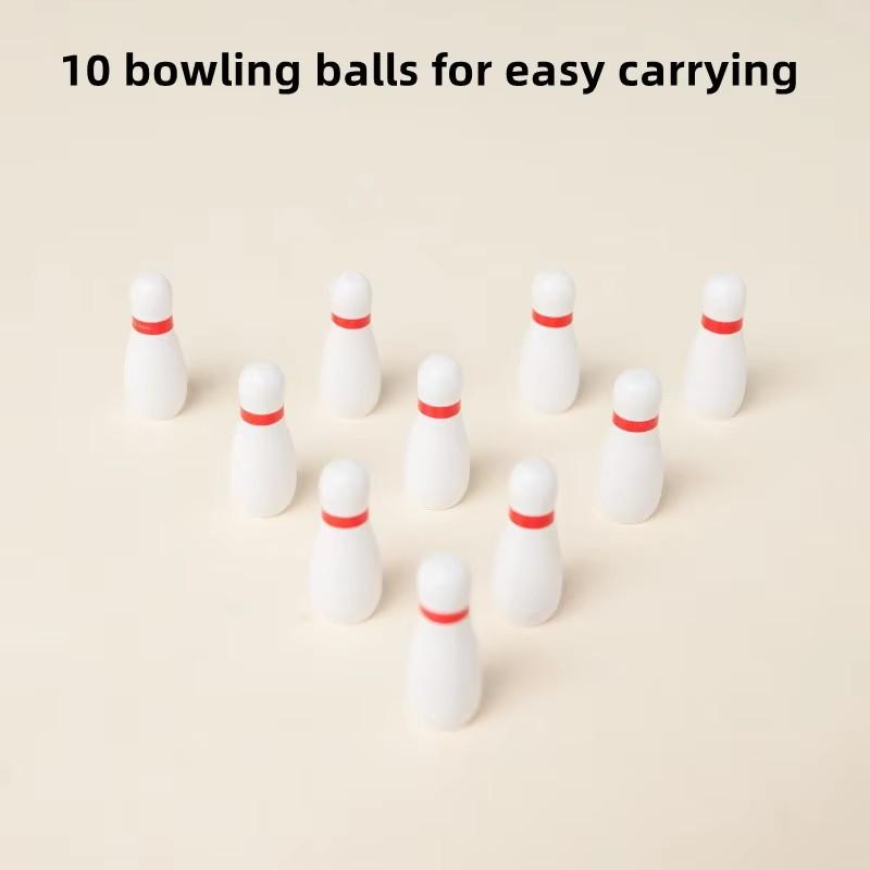 Tabletop Mini Bowling Game Set With 10 Pins Portable Tabletop Bowling Game Desktop Bowling Set For Family Adults Kids