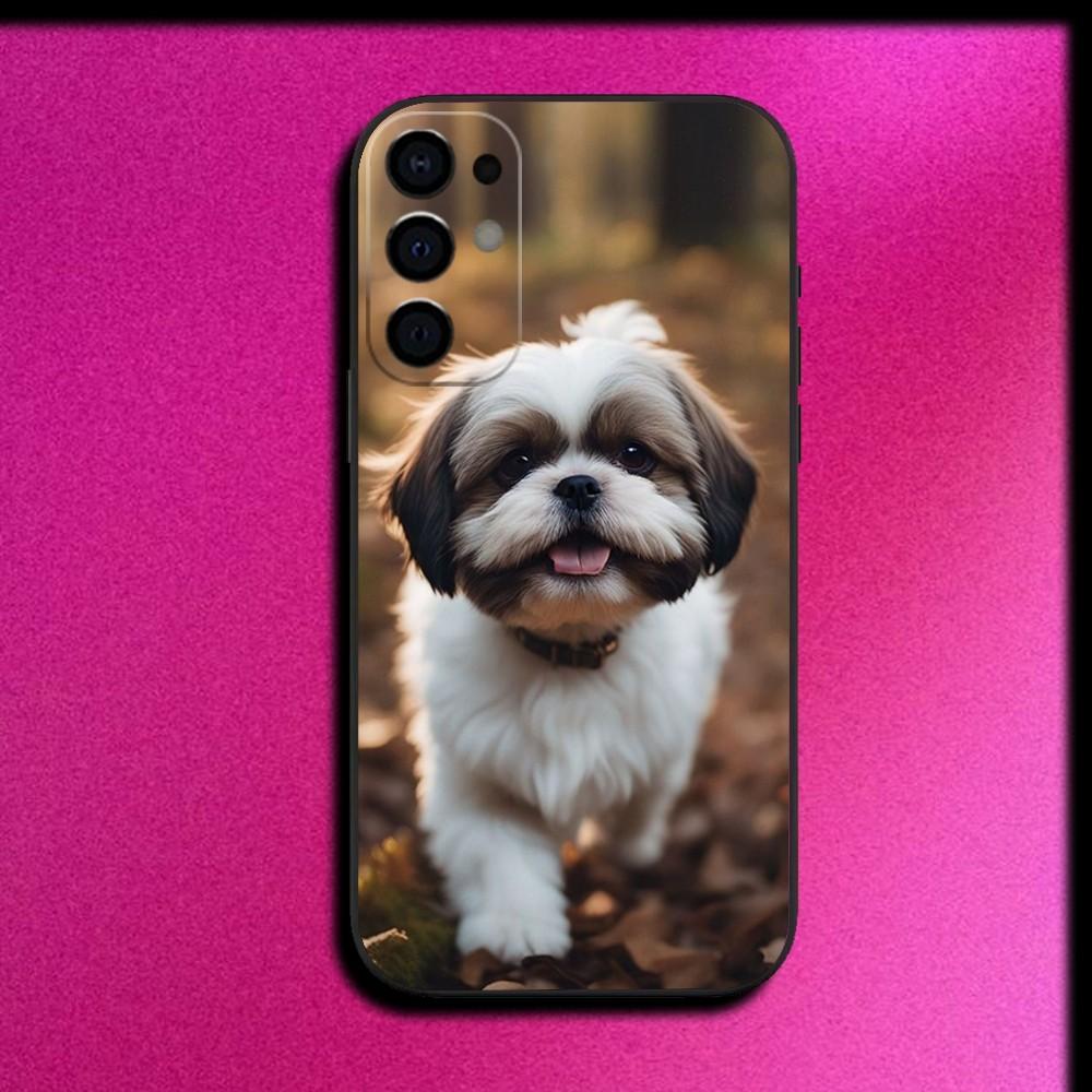 Pet Shih Tzu Dog Phone Case For Samsung S25,S24,S21,S22,S23,S30,Ultra,S20,Plus,Fe,Lite,Note,10,9,5G Black Cover