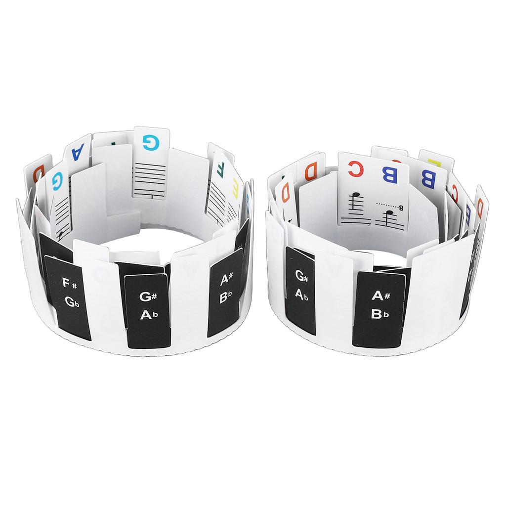 Removable 88 Key Piano Keyboard Note Labels Colorful Notes Guide Letters Stickers for Kids Beginner Learning