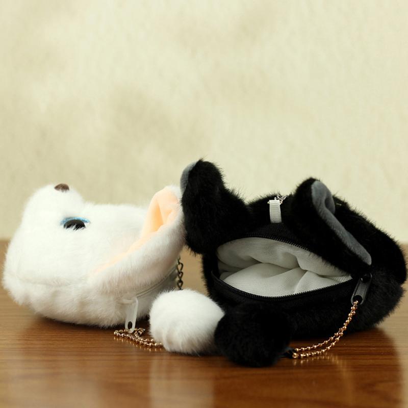 1Pc Children Mini Coin Bag Cartoon Cute Cat Coin Purse Keychain Pendant Creative Plush Animal Cat Storage Bag Birthday Gifts