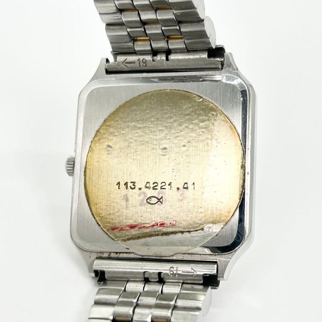 Used ETERNA Rare Square 113-4221.41 Quartz Watch