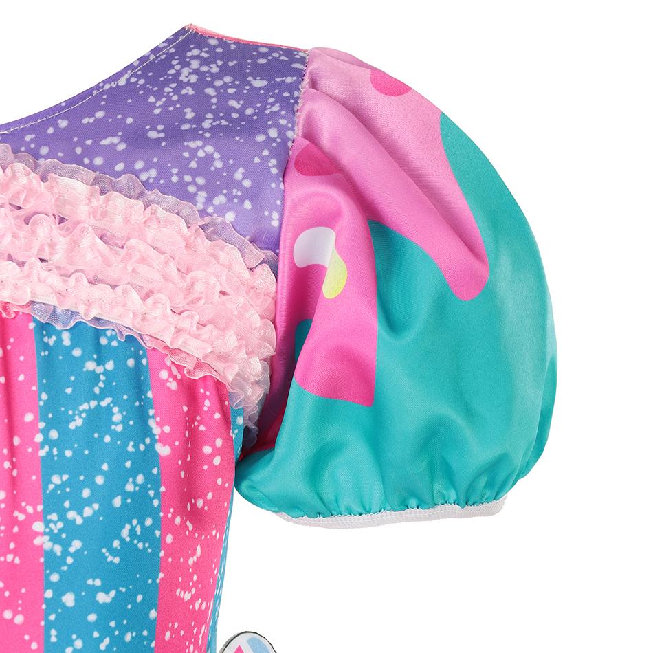 Children's Candy Dress Candy Princess Cosplay Costume Purim Carnival Party Fancy Dress Dress with Candy Hat Suit Prom Costume