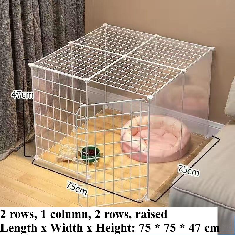 Home Pet Dog Enclosure House Indoor Small Dog Poodle  Fence Isolation Door Dog Cage with Toilet Area Scientificly Divided Den