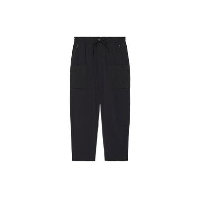 SS22 Solid Color Lace-Up Cargo Pants Men Pants Black HG8597