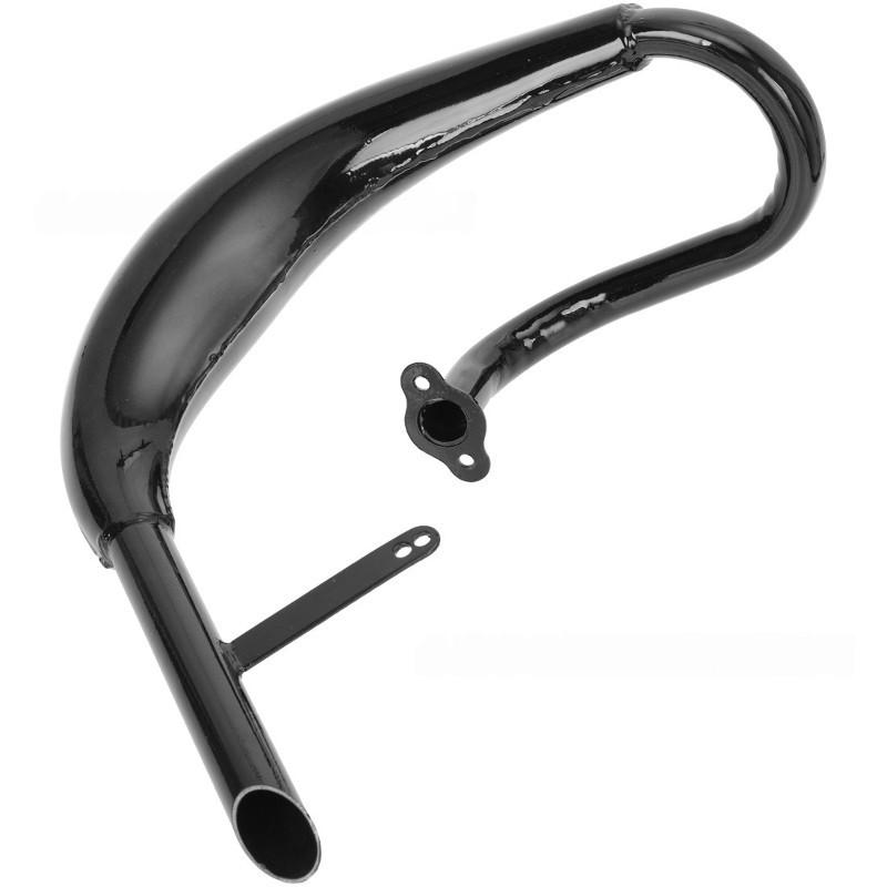 Motorcycle Exhaust Muffler Black Pipe Fit For 2 Stroke 50 80Cc Bike Gas Engine Curved Design Pipe Bicycle Parts Motor