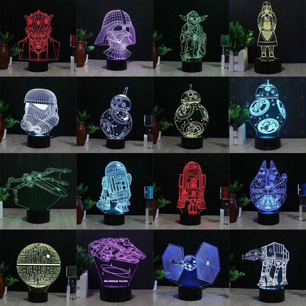 Night Element 3d Light Led Lamp Bedroom Decoration Gift Creativity