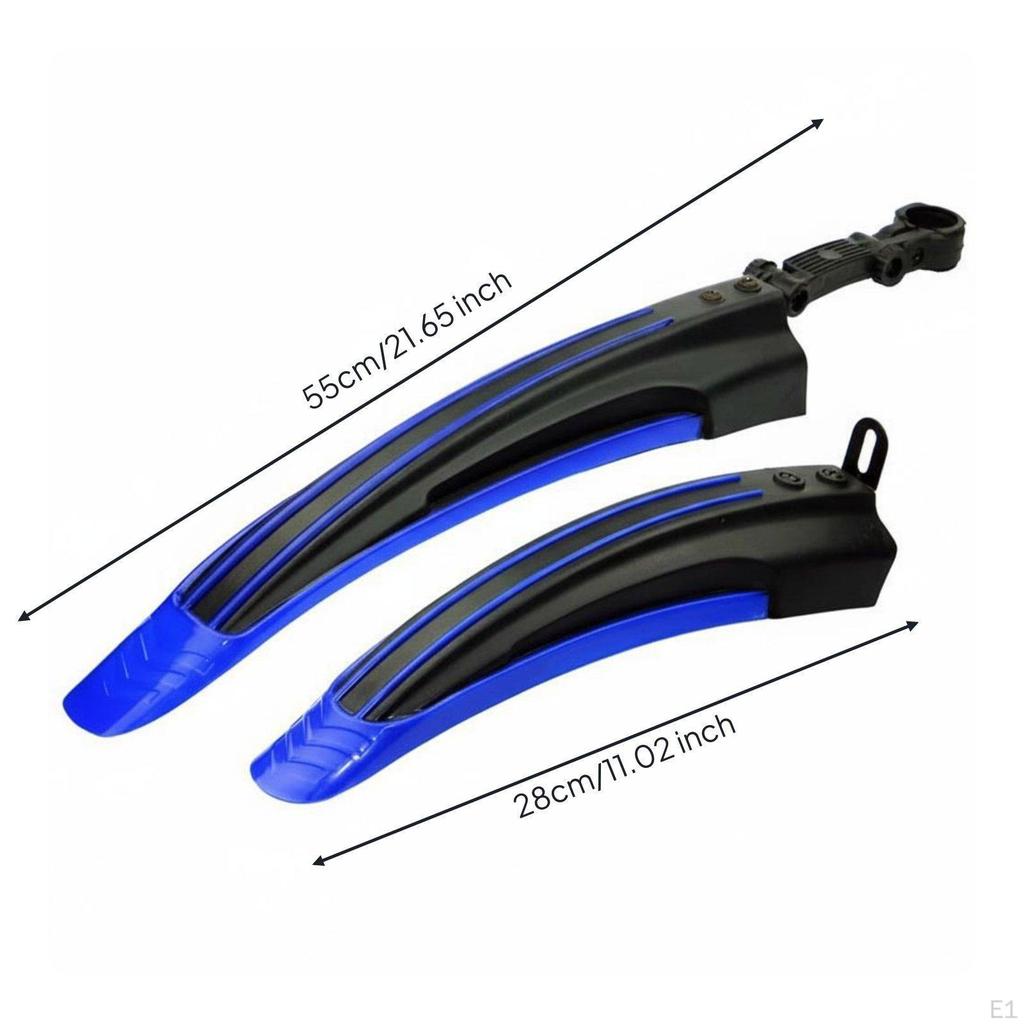 Mountain Bike Mudguard Set PP Material Screws Included Front and Rear Fenders Red