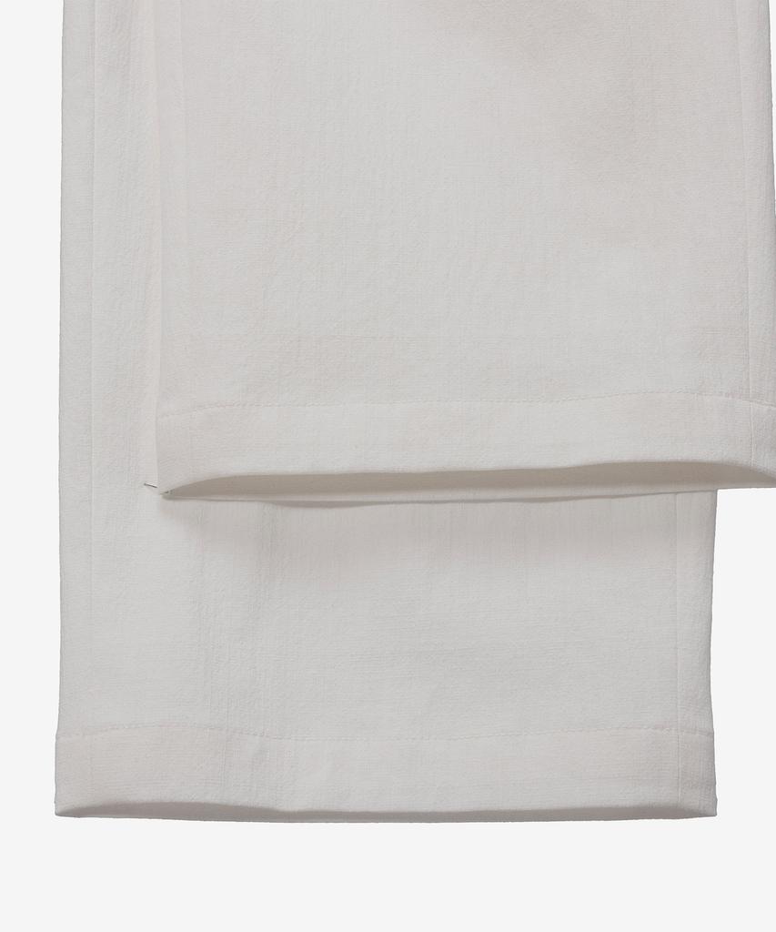 MINDBRIDGE White One-Pleat Relaxed Fit Linen-Like Elastic Pants