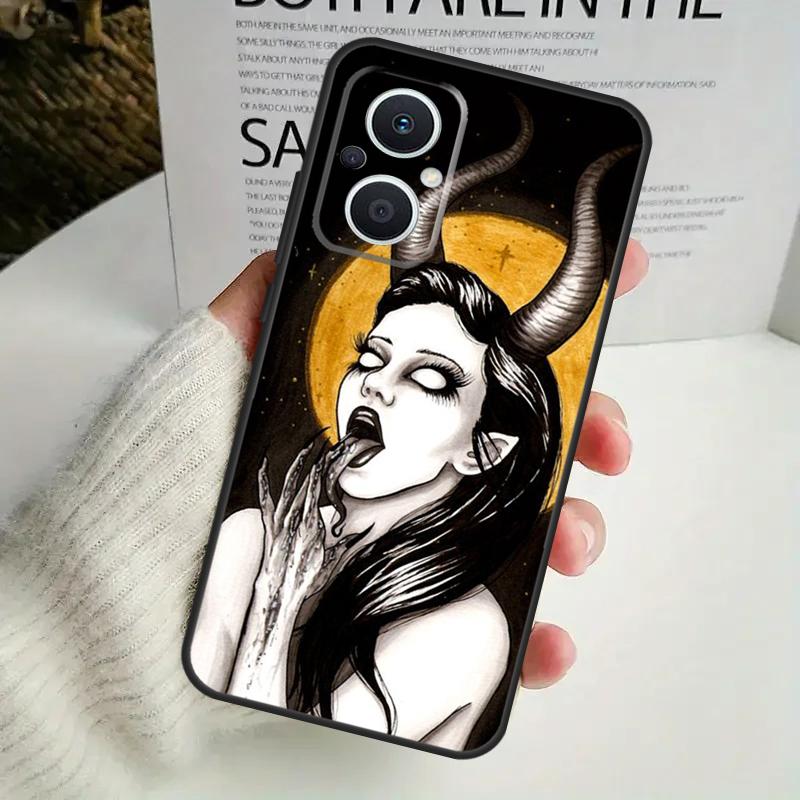 Devil Woman Phone Case For OPPO Reno 8T 14F 13 F 12 11 10 14 Pro 7 8 Lite OPPO Find X8 X6 X5 X9 Pro Cover