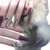 Purple Rain Magic Mirror Manicure: Handmade Detachable Nails for Whitening & High-Grade Glamour