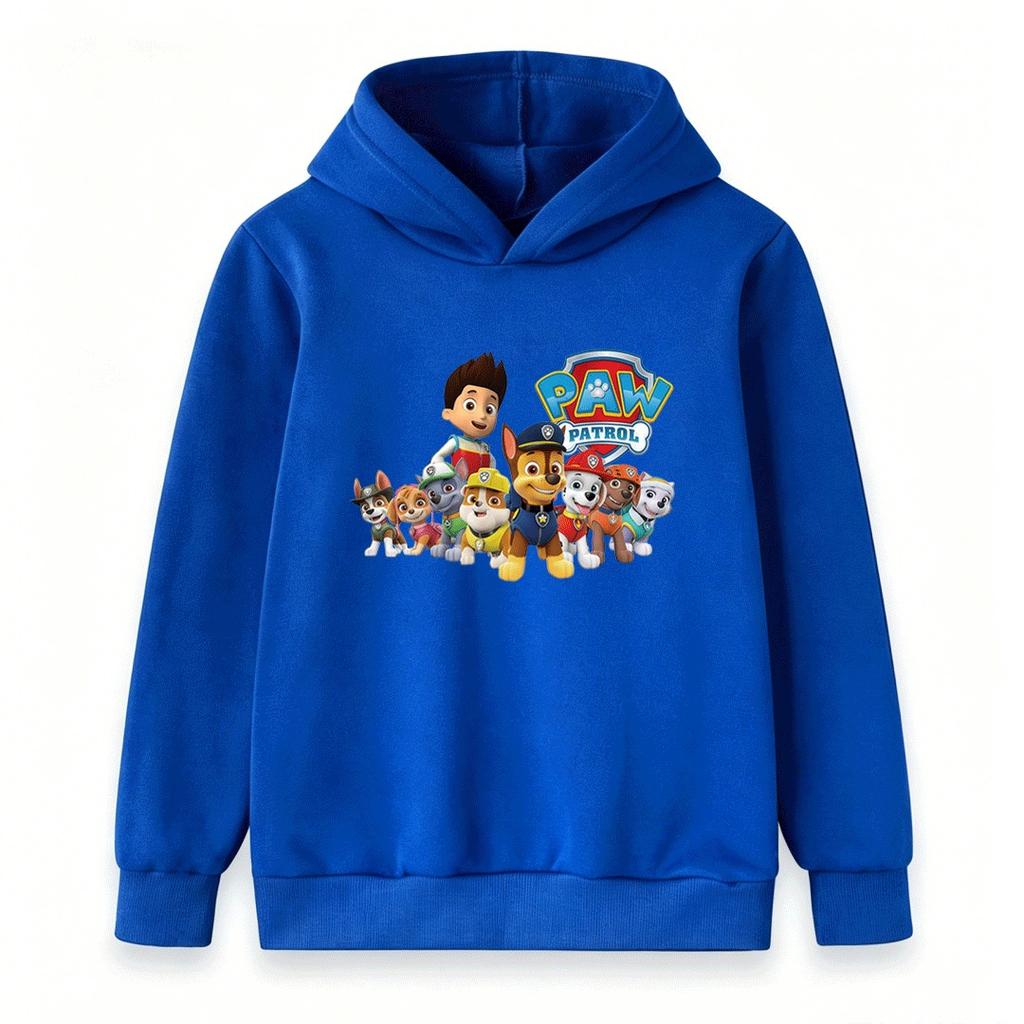 Kids Boys Girls Cartoon Animal Print Hooded Sweatshirt Casual Long Sleeve Pullover Tops for Daily Wear