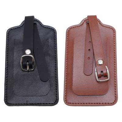 Gepäckanhänger Gepäckanhänger Regendicht PU-Leder Weiches Schlossdesign Stilvolles Gepäck-ID-Etikett für Reisen und B