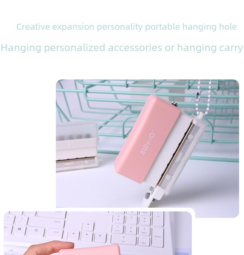 Kede You Six-Hole Portable Mini Puncher - Cute Manual Multi-Hole Student Stationery.