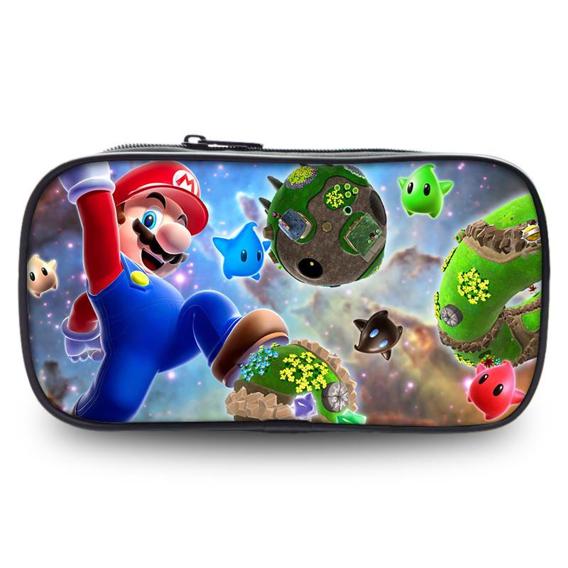 Super Mario Pencil Case Large Capacity Polyester Kids Stationery Organizer For Students