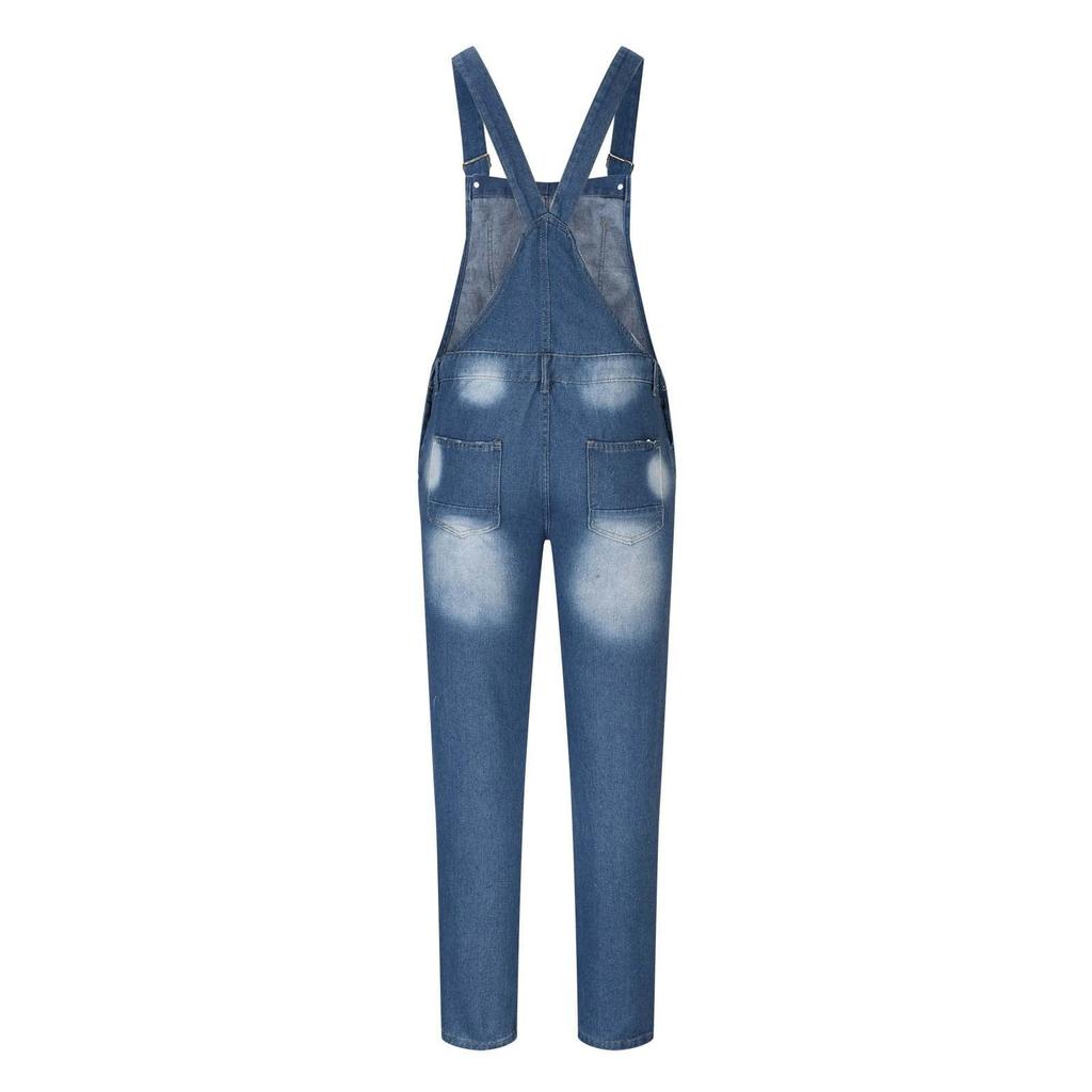 Men's Overalls Overalls Tall Wash Jeans Adjustable Straps Denim Jumpsuit Loose Work Jumpsuit Work Pants